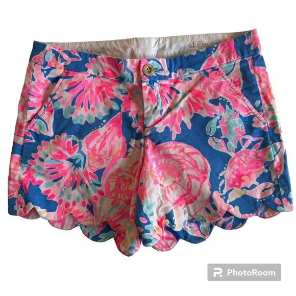 Lilly Pulitzer Pants - Lilly Pulitzer The Buttercup Bay Dreamin Stretch Short, 5 inch inseam, sz 4, EUC